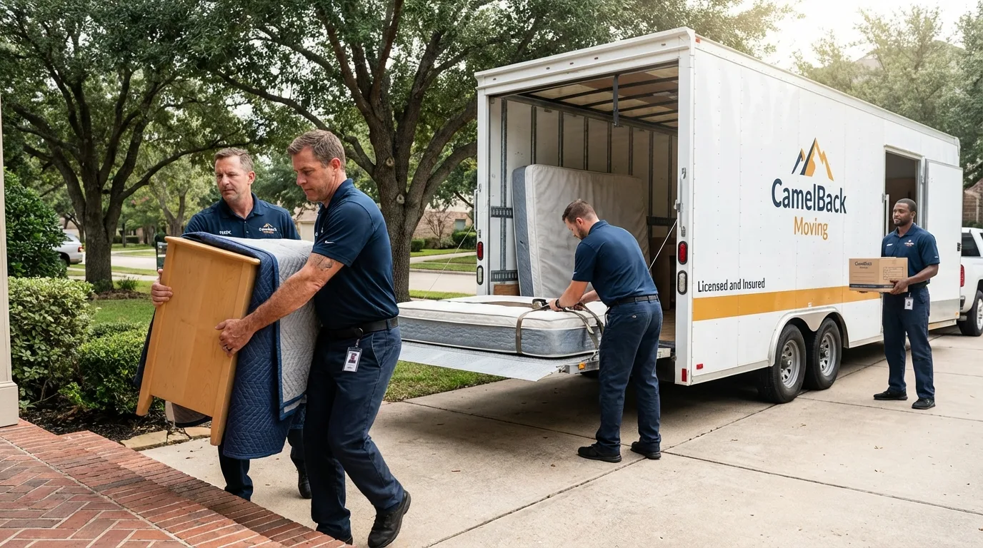 Crew loading residential truck for cross-state move from Grundy, VA
